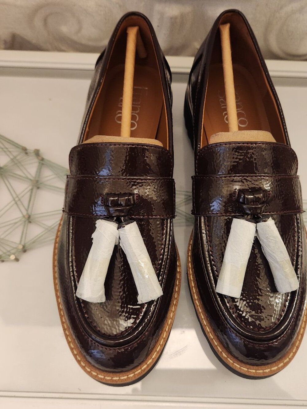 Franco Sarto "Carolynn" Burgundy Patten Loafers. NIB. Size 5.5 - Picture 5 of 12